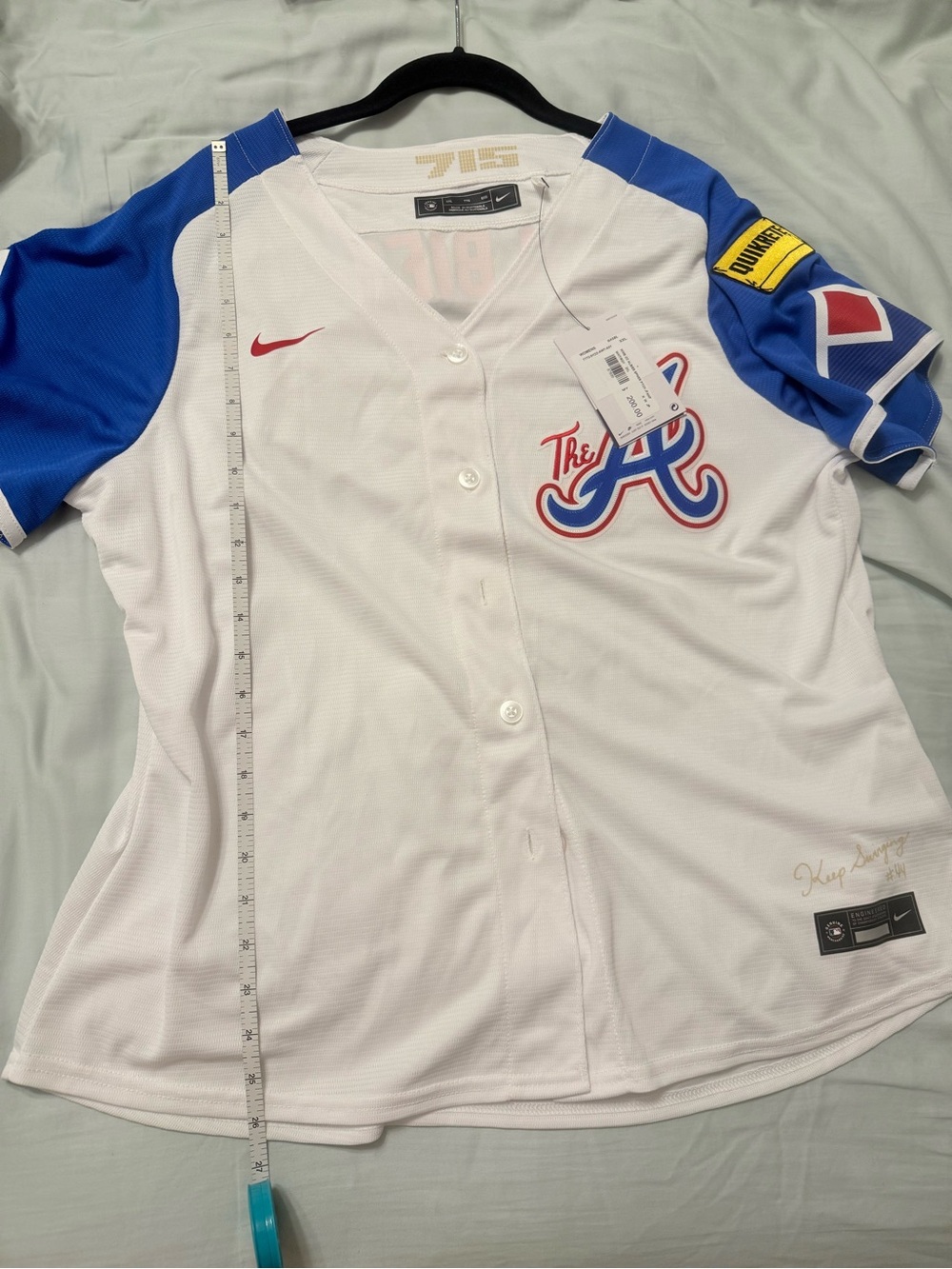 Atlanta Braves Ozzie Albies Nike City Connect Baseball Jersey NWT Women’s XXL - Picture 4 of 5